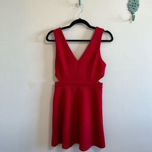 Forever 21 Red, thigh length, side cutout dress, M
